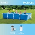 thumbnail image 5 of INTEX Rectangular Frame 14ft x 33in Above Ground Swimming Pool w/ Pump, 5 of 10