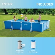 INTEX Rectangular Frame 14ft x 33in Above Ground Swimming Pool w/ Pump
