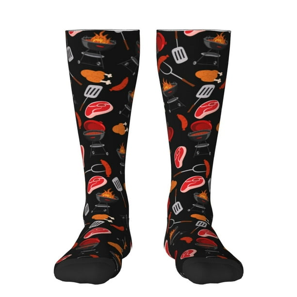 Balery BBQ Calcetines novedosos Calcetines deportivos Calcetines hasta la rodilla Calcetines de algodón Calcetines originales y geniales