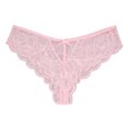 thumbnail image 2 of HUPOM Sheer Panties Girls Panties High Waist Leisure Tie Comfort Waist Pink L, 2 of 7