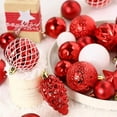 thumbnail image 4 of 65 pcs Christmas Balls Ornaments Set, Shatterproof Christmas Decorations with Hand-held Gift Package for Xmas Tree/Holiday/Wedding/Holiday/Party Decor (Red), 4 of 7