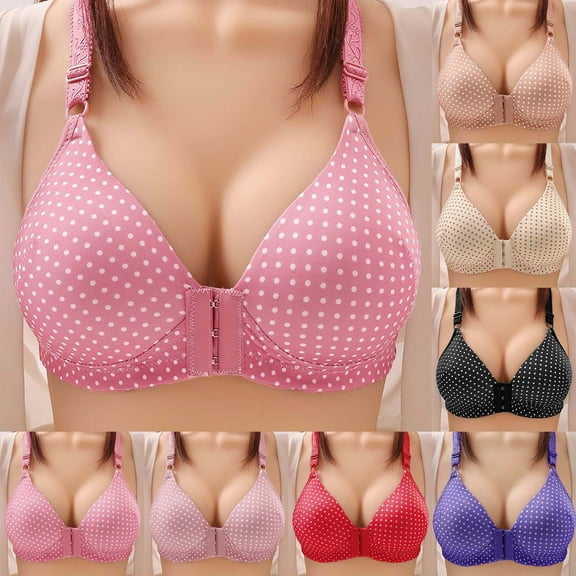 Summer Akafmk Plus Size Womens Bras,Front Closure Bras for Women,Women's Nursing Bra Maternity Sleeping Underwear Large Size Large Cup No Underwear Women Daily Bra Pink