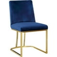 thumbnail image 3 of Meridian Furniture Heidi Navy Velvet Dining Chair (Set of 2), 3 of 7