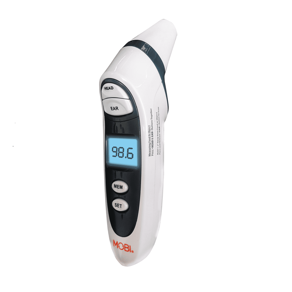 MOBI DualScan Ear and Forehead Digital Thermometer with Memory