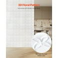 thumbnail image 2 of 3D Wall Panels 33 Pack 11.81x11.81 Inch PVC Modern Minimalist Floral Tiles 32 Sq Ft Accent Wall Panel Matte White for Interior Home Decor Ceiling Bedroom Living Room Gaming Room, 2 of 6