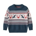 thumbnail image 2 of Wancir Toddler Boy Girl Sweatshirt Christmas Kids Knit Sweatshirt Pullover Sweater elk Tops Warm Deer Tees, 2 of 9