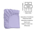 thumbnail image 3 of Disposable Bedding Set Fitted Sheet Pillowcases Flat Sheet Breathable Travel Hotel Linens Hypoallergenic Overnight Essentials, Purple, JKODE, 3 of 6