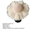 thumbnail image 7 of Mdesiwst Net Yarn Decor Round Dome Beach Hat Women Big Brim Sunscreen Floppy Straw Hat Fashion Accessories, 7 of 7