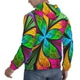 thumbnail image 6 of Naloa Multicolored Beautiful Flower Men's Casual Hooded Collar Drawstring Hoodies Pullover Sweatshirts Casual Long Sleeve Shirts-3X-Large, 6 of 7