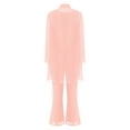 thumbnail image 6 of inhzoy Women's Lace-Chiffon 3-Piece Mother of The Bride Dress Formal Pantsuit Pink-A L, 6 of 7