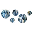 thumbnail image 3 of Designart "Elegant Rustic Lattices In Cobalt II" Geometric Round Wall Art Set Of 5 - Blue Modern Living Room Wall Metal Art Set, 3 of 6