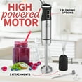 thumbnail image 7 of Zulay Kitchen Immersion Blender 500W Stainless Steel Whisk and Frother Attachments 8 Speed - Black, 7 of 7