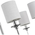 thumbnail image 4 of Bonita Collection Six-Light Polished Chrome White Linen Fabric Shade Luxe Chandelier Light, 4 of 5