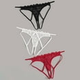 thumbnail image 4 of Brilliant Assurance Underwear for Women 3PCS Sexy Lingerie Lace Open Thong Panties G-Pants Lingerie Underwear Clearance Clothes under $5.00, 4 of 7