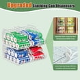 thumbnail image 6 of Baxikayon 4-Pack Stackable Can Organizer with Handles, Foldable Wire Soda & Canned Food Storage Rack for Kitchen Pantry Cabinet, White, 6 of 8