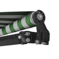 thumbnail image 4 of ALEKO 20' x 10' Green White Stripes Retractable Motorized Patio Awning Sunshade, 4 of 7