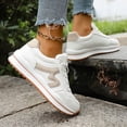 thumbnail image 4 of Rokment Womens Memory Foam Platform White Fashion Sneakers Walking Running Shoes 2026 Spring Fall Trendy Comfortable Leather Chunky Tennis Casual Shoes Khaki Size 6.5, 4 of 6