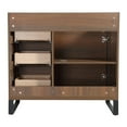 thumbnail image 5 of Fine Fixtures Opulence Collection 36 in. W x 18 in. D x 33 in. H Bathroom Vanity in Walnut Ebony with White Ceramic Sink - Black hardware, 5 of 8