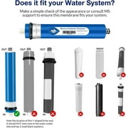 Membrane Solutions Reverse Osmosis Membrane 150G RO Membrane Water Filter Replacement for Under Sink and Reverse Osmosis System, 4 Pack