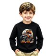 thumbnail image 2 of IWRICH Kids Halloween Pumpkin Ghost Sweatshirt Boys Girls Toddler Shirt Crewneck Long Sleeve Graphic Tops,Size 2-14 Years RD2 S, 2 of 3