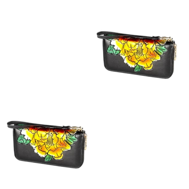 Monedero de cuero para mujer Minnieouse impermeable elegante con bolsillo para tarjetas regalo de cumpleaños
