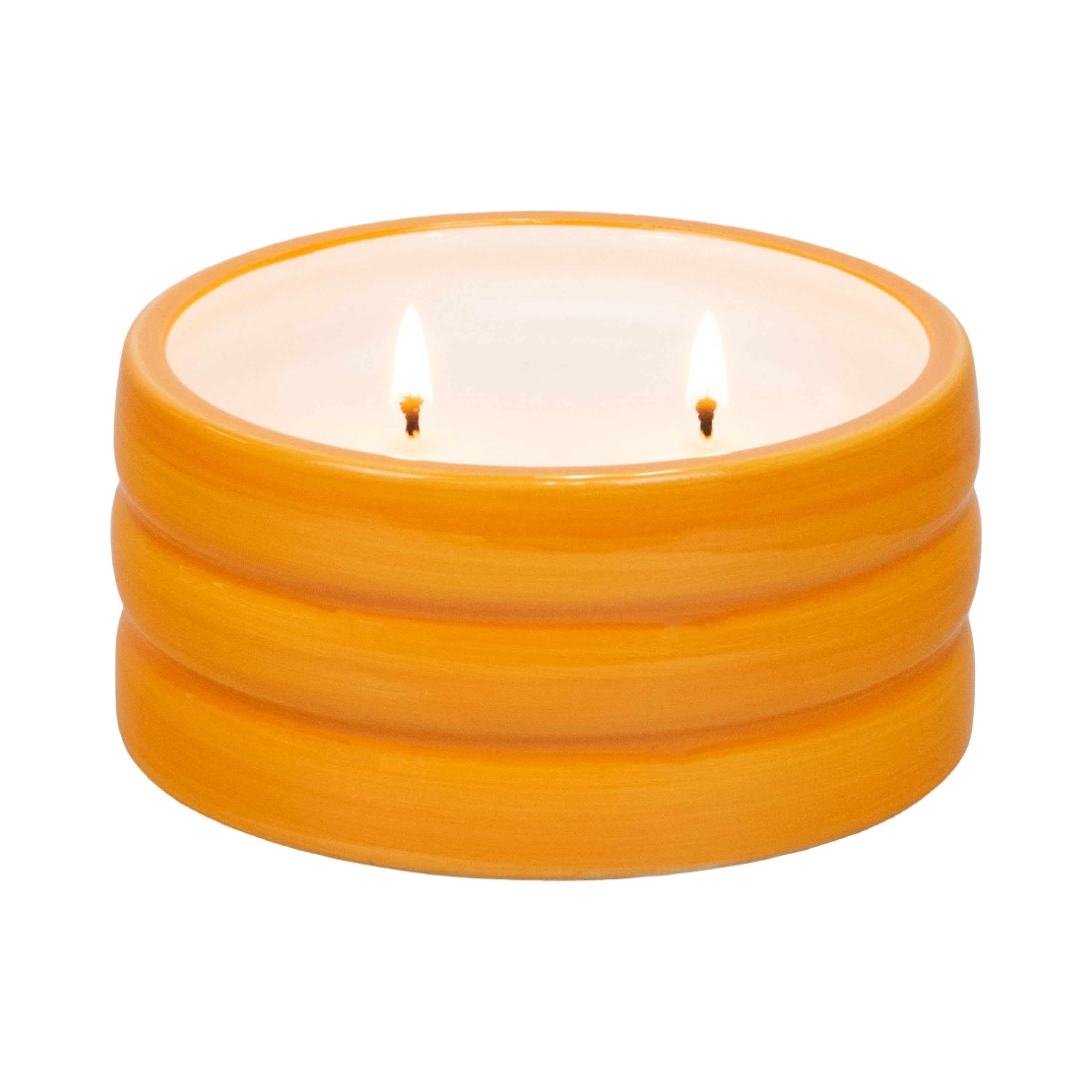 Mainstays 1-Wick Ceramic Waffle Scented Jar Candle, Maple Pumpkin