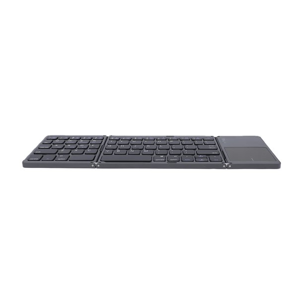 M Buder Teclado Inalámbrico BT Mini Plegable Portátil Ultradelgado con Panel Táctil de Alta Precisión Universal para Dispositivos Windows Android iOS Color Gris Batería Recargable
