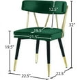 thumbnail image 7 of Meridian Furniture Rheingold Green Velvet Dining Chair (Set of 2), 7 of 7