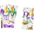 thumbnail image 7 of Coolnut Mardi Gras Colorful Carnival Cloth Napkins 1PCS,Mardi Gras Carnival Mask Feathers Soft and Skin Friendly Dinner Napkins Washable for Dinner, Hotel,Reunion,BBQ Party, 7 of 7