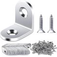 thumbnail image 1 of 20 Pcs 20x20mm Right Angle Bracket, Stainless Steel Angle Bracket 90 Degree Corner Bracket, L Shaped Angle Bracket Come With Screws, 1 of 5