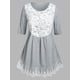 thumbnail image 1 of Camiseta Talla Extra Manga Larga Panel Encaje Rosegal Camisetas tallas grandes, 1 of 5