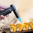 thumbnail image 5 of Antorcha de butano, encendedor de cocina, recargable, llama grande, mini soplete portátil, para crème brûlée, camping, parrilla, cocina, soldadura, barbacoa (gas no incluido), color negro, 5 of 5