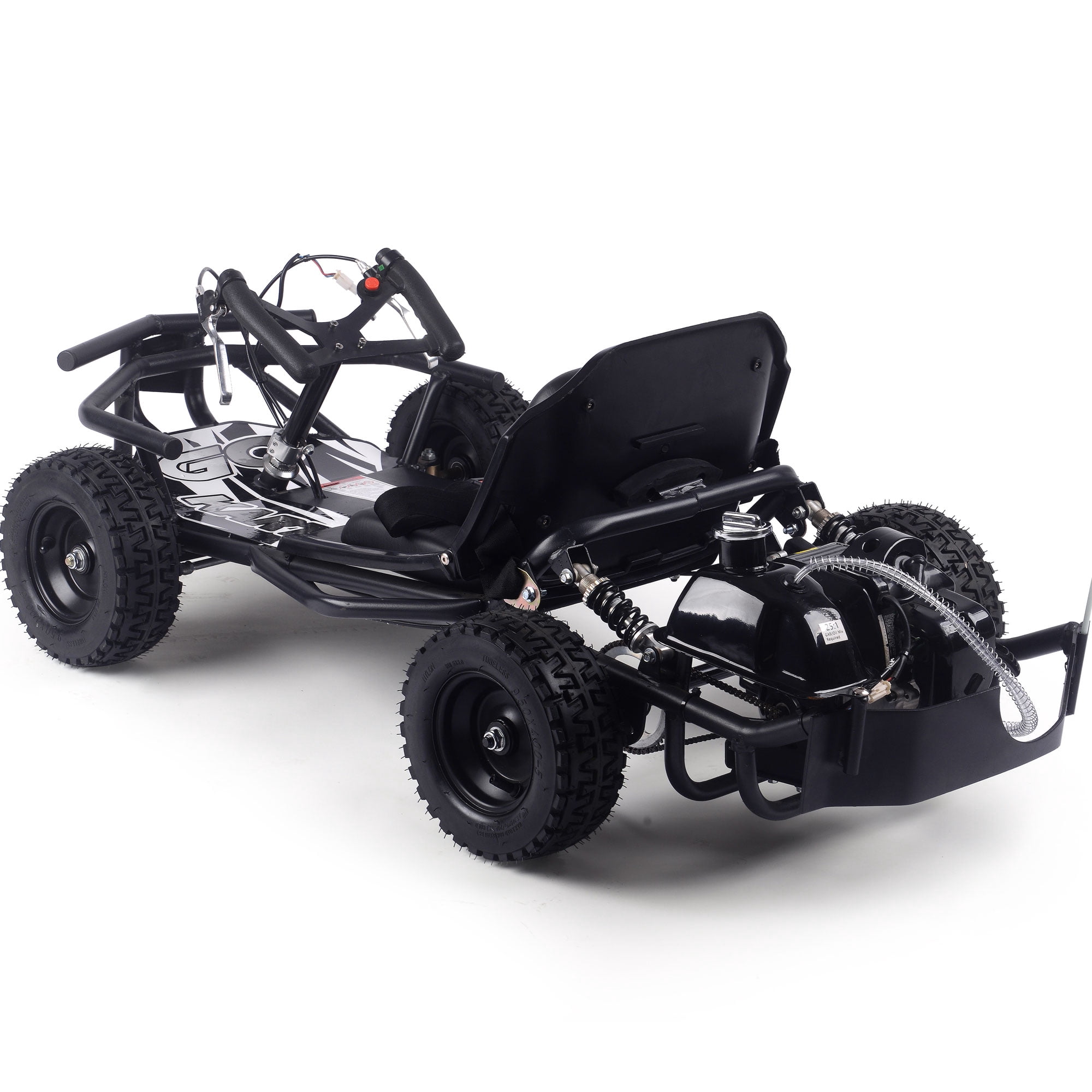 MotoTec Sandman Kids Gas Powered 52cc Go Kart Black