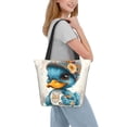 thumbnail image 6 of KLL Tote Bag for Women Cute Sunflower Blue Duck Print Shopping Grocery Reusable Bags for Office School Shopping Travel, 6 of 6