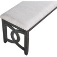 thumbnail image 4 of New Classic Furniture Gia Upholstered Dining Bench, Smoky Gray Finish, 4 of 9