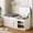 White, variant on Einhomn 40" Shoe Storage Bench with Cushion, Barn Doors & Lift Top Storage, Adjustable Shelf Shoe Organizer