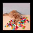 thumbnail image 5 of 400 Piezas Juguete Interactivo para Gatos Juguete para Gatos Gatito Mini Juego Juguete EláStico Bola de Pelusa Accesorios para Mascotas, 5 of 5