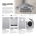 thumbnail image 3 of Cosmo 63175S 30 Inch Wall Mount Range Hood w/ Digital Controls, Stainless Steel, 3 of 13