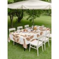 thumbnail image 4 of Outdoor Tablecloth with Umbrella Hole for Patio/Picnic/Party/Camping, Brown Leaves Waterproof Table Cloth Rectangle Table Cover Washable, Summer Farmhouse Botanical Leaf Branch (60"x 120"), 4 of 9