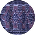 thumbnail image 1 of Ahgly Company Indoor Round Persian Blue Traditional Area Rugs, 3' Round, 1 of 4