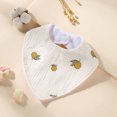 thumbnail image 5 of Zwiiyzr Baby Bandana Cotton Drooling Bibs Soft Solid Infant Bib Adjustable Snaps Saliva Towels for Toddler 0-36 Months White-D, 5 of 5