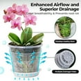 thumbnail image 2 of Mosiee Clear Orchid Pots With Saucers 6 Pack For Healthy Roots & Easy Care, 2 of 9