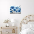 thumbnail image 5 of Blue Floral Wall Art for Living Room,Blue and Gray Flower Canvas Wall Art Country Wildflower Nature Plant Botanical Framed Wall Art for Bedroom Bathroom Office Wall Decor,12L X 16W inches, 5 of 6