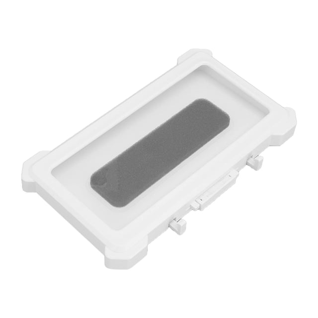 Wall Mounted Phone Holder, Bathroom Phone Holder Case Waterproof Rotating Touch Screen For Kitchen 9801W White