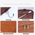 thumbnail image 6 of Portable Large Waterproof Leather Mens Hanging Travel Toiletry Bag, 6 of 7