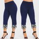 thumbnail image 2 of Guardurnaity Leggings de cintura alta Pantalones de yoga transpirables Pantalones de chándal de tres cuartos Ropa Prendas para la parte inferior del cuerpo Azul M Guardurnaity AP011138-22, 2 of 6