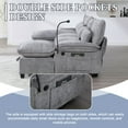 thumbnail image 5 of 106" U Shape Sectional Sofa Cloud Couch for Living Room, Comfy Modular Sofas with Double-layer Cushion, 4 Seat Chenille U-Shaped Sleeper Sofa with Chaise Lounge, Ottoman & Pillows, Light Gray, 5 of 9