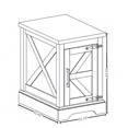 thumbnail image 4 of Tcbosik Farmhouse Side Table, Night Stand with Barn Door and Adjustable Shelf, End Table for Small Space, Living Room, Bedroom, Easy Assembly, White, 4 of 7