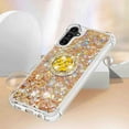 thumbnail image 5 of Glitter Clear Sparkly Bling Case for Samsung Galaxy A14 5G for Women Girls, Flowing Liquid Quicksand Cover with Diamond Ring Holder Case for Samsung Galaxy A14 4G/5G  Gold, 5 of 14