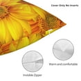 thumbnail image 3 of Wukai 3D Sunflowers Premium Polyester Fleece Pillow Covers with Hidden Zipper Closure,Luxuriously Soft and Durable-24"x24", 3 of 7